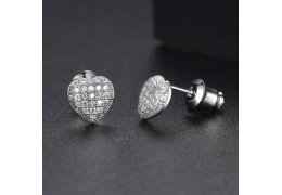 Cercei  - Silver Love Spark Heart