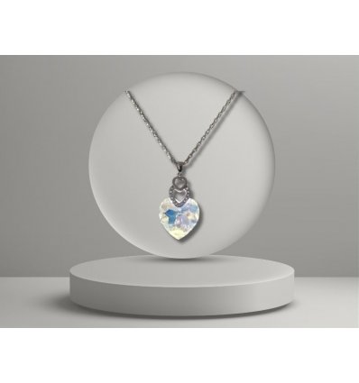 Colier Aurora Heart Crystal