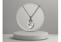 Colier Aurora Heart Crystal