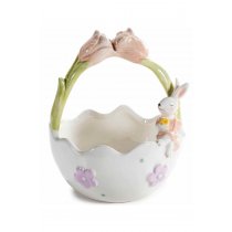 Bol Decorativ Ceramic Easter Bunny Basket
