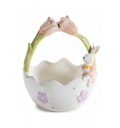 Bol Decorativ Ceramic Easter Bunny Basket