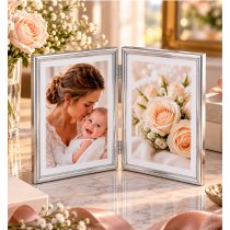Rama foto Argintata, Dubla Silver Memories, 10*15 cm