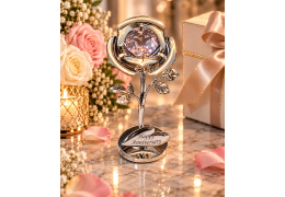 Trandafir Happy Anniversary cu Cristal Swarovski