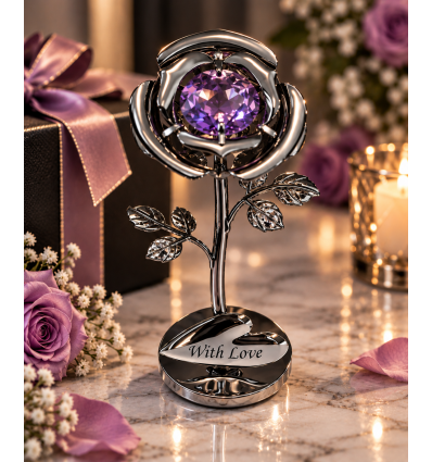 Trandafir Endeless Love cu Cristal Swarovski