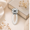 Semn de carte argintat Lucky Clover