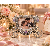 Rama foto Argintata Fairytale Love cu cristale Swarovski