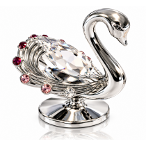 Lebada decorativa cu Cristale Swarovski Elegant Swan