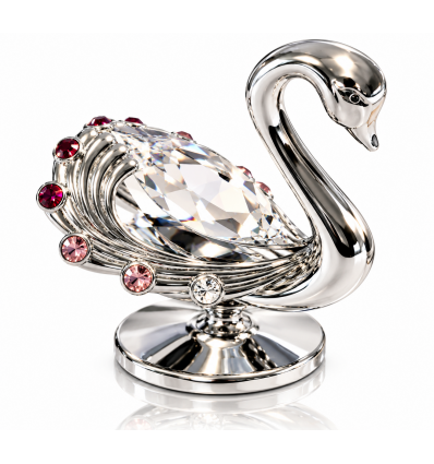 Lebada decorativa cu Cristale Swarovski Elegant Swan