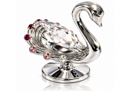 Lebada decorativa cu Cristale Swarovski Elegant Swan