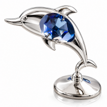 Figurina Deorativa Delfin cu cristal Swarovski