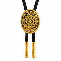 Cravata Americana Bolo Tie  - Imperial Toledo, incrustata cu fir de aur