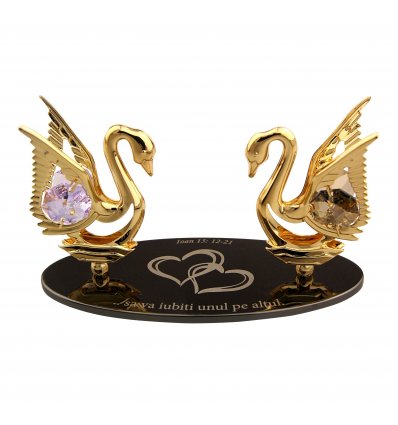 Doua Lebede cu Swarovski