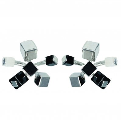 Cubic - cercei din argint cu onix