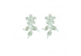 Cercei pentru mirese cu cristale Swarovski verzi