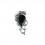Brosa cu cristale Swarovski si onix