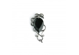 Brosa cu cristale Swarovski si onix