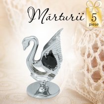 Lebada neagra cu cristale Swarovski - oferta de 5 marturii nunta