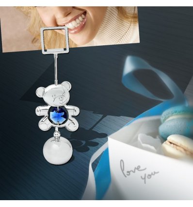 Suport de fotografie ursulet cu cristale Swarovski