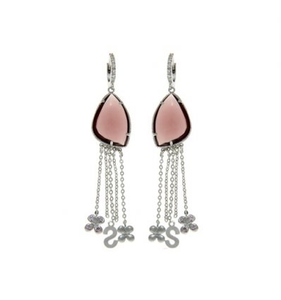 Cercei cu cristale Swarovski "Evening Blush"