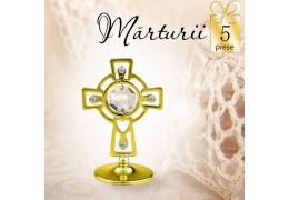 Cruciulita cu cristale Swarovski - oferta de 5 marturii botez