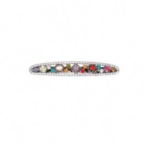 Clama de par ovala cu cristale Swarovski