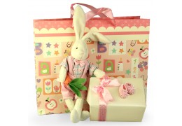 "My Little Bunny" iepuras din plus si ambalaj de lux pentru cadoul tau
