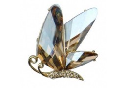 Brosa topaz - fluture cu cristale Swarovski