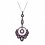 Colier rodiat, decorat cu cristale Swarovski violet