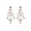 Cercei candelabru placati cu Au14Kt si decorati cu Swarovski