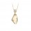 Colier placat cu aur si decorat cu cristale Swarovski topaz