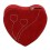 Caseta de bijuterii "Red Heart" din catifea