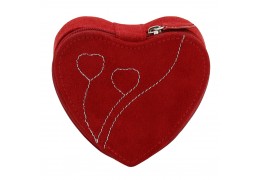 Caseta de bijuterii "Red Heart" din catifea