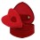 Caseta de bijuterii "Red Heart" din catifea