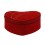 Caseta de bijuterii "Red Heart" din catifea