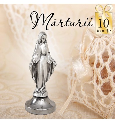 Statuete argintate - oferta de 10 marturii de nunta