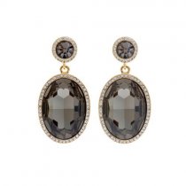 Cercei placati cu aur de 14K, decorati cu cristale Swarovski - PARURE Milano