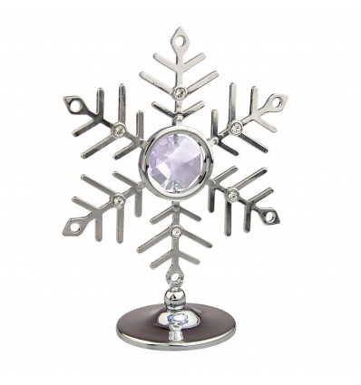 Fulg de nea cu 7 cristale Swarovski