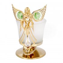 Candela - ingeras placat cu aur, decorat cu cristale Swarovski