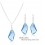 Blue Ciel - Set de cercei si colier din argint decorat cu cristale Swarovski