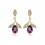 Violet drops -Cercei placati cu aur 18Kt si decorati cu cristale austriece