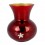 Vaza rosie cu ornament din argint