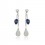 Blue Heart - Cercei decorati cu cristale austriece