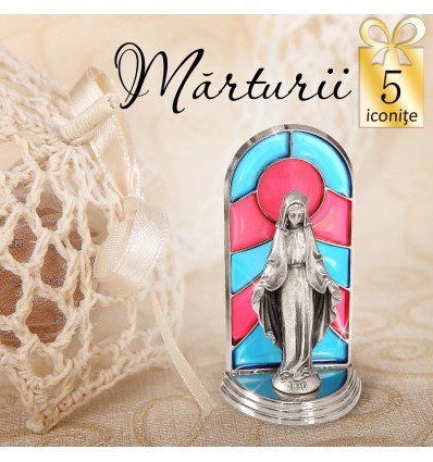 Statuete argintate - oferta de 5 marturii de botez