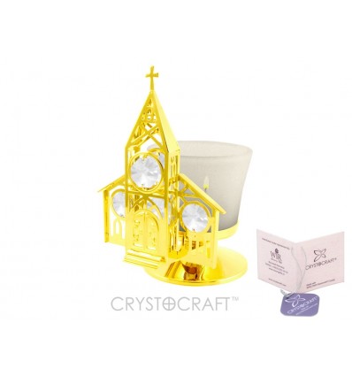 Candela - Biserica placata cu aur 24k si cristale Swarovski