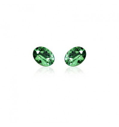 Green Drop - Cercei rodiati si decorati cu cristal austriac