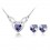 My precious - Set de colier si cercei decorat cu cristale violet