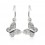 Silver Butterfly - Cercei rodiati decorati cu cristale