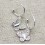Silver Butterfly - Cercei rodiati decorati cu cristale
