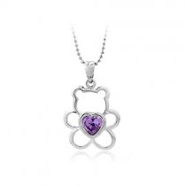 Lovely Teddy- Pandantiv ursulet din argint cu cristale Austria