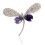 Silver Wings - Brosa fluture cu cristale